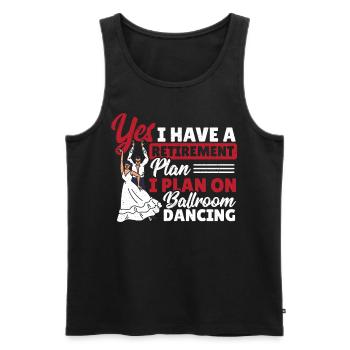 Oui, j’ai un plan de retraite que je prévois sur Ballroom - Débardeur bio Premium Homme - noir - Devant - AI Model Male 178 light (178cm)