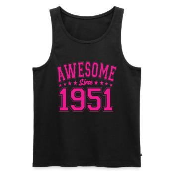 Awesome Since 1951 Birthday 1951 Vintage 1951 - Men's Premium Organic Tank Top - black - Front - AI Model Male 178 light (178cm)