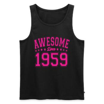 Awesome Since 1959 Birthday 1959 Vintage 1959 - Men's Premium Organic Tank Top - black - Front - Michal (187cm)