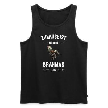 Brahma Hühner I Chicken Geflügel Motiv für - Männer Premium Bio Tank Top - Schwarz - Vorne - Michal (187cm)