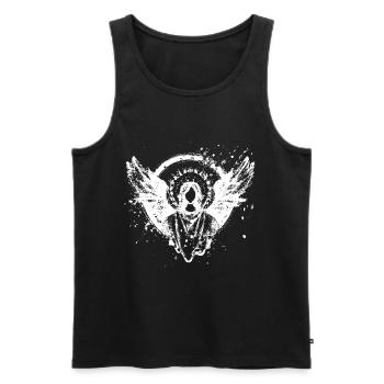 Angel Epic Beyond Death Resurrection Jesus God - Men's Premium Organic Tank Top - black - Front - AI Model Male 178 light (178cm)
