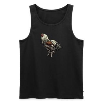 Brahma Hühner I Chicken Geflügel Motiv für - Männer Premium Bio Tank Top - Schwarz - Vorne - Michal (187cm)