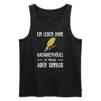 Kanarienvogel I Kanarie Girlitze Nymphen für Vogel - Männer Premium Bio Tank Top - Schwarz - Vorne - AI Model Male 178 light (178cm)