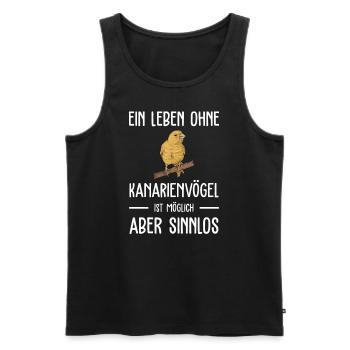 Kanarienvogel I Kanarie Girlitze Nymphen für Vogel - Männer Premium Bio Tank Top - Schwarz - Vorne - AI Model Male 178 light (178cm)