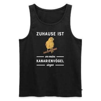 Kanarienvogel I Kanarie Girlitze Nymphen für Vogel - Männer Premium Bio Tank Top - Schwarz - Vorne - AI Model Male 178 light (178cm)