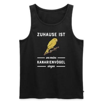 Kanarienvogel I Kanarie Girlitze Nymphen für Vogel - Männer Premium Bio Tank Top - Schwarz - Vorne - AI Model Male 178 light (178cm)