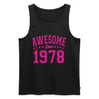 Awesome Since 1978 Birthday 1978 Vintage 1978 - Men's Premium Organic Tank Top - black - Front - AI Model Male 178 light (178cm)