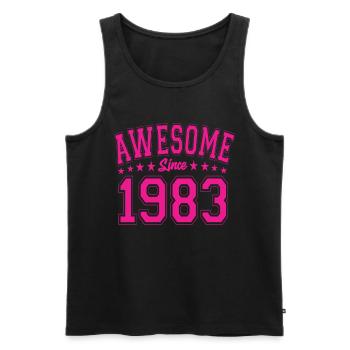 Awesome Since 1983 Birthday 1983 Vintage 1983 - Men's Premium Organic Tank Top - black - Front - AI Model Male 178 light (178cm)