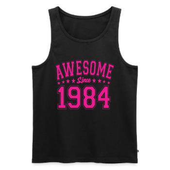 Awesome Since 1984 Geburtstag 1984 Vintage 1984 - Männer Premium Bio Tank Top - Schwarz - Vorne - AI Model Male 178 light (178cm)