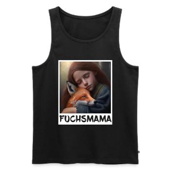 Fuchs Fuchsmama Fuchsliebe Natur Wald Mädchen - Männer Premium Bio Tank Top - Schwarz - Vorne - AI Model Male 178 light (178cm)