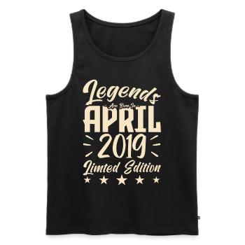 Naissance En avril 2019 Cadeau d'anniversaire 2019 - Débardeur bio Premium Homme - noir - Devant - Michal (187cm)