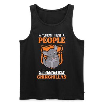 Chinchilla Gift Woolly Short-tailed Chinchilla - Men's Premium Organic Tank Top - black - Front - Michal (187cm)