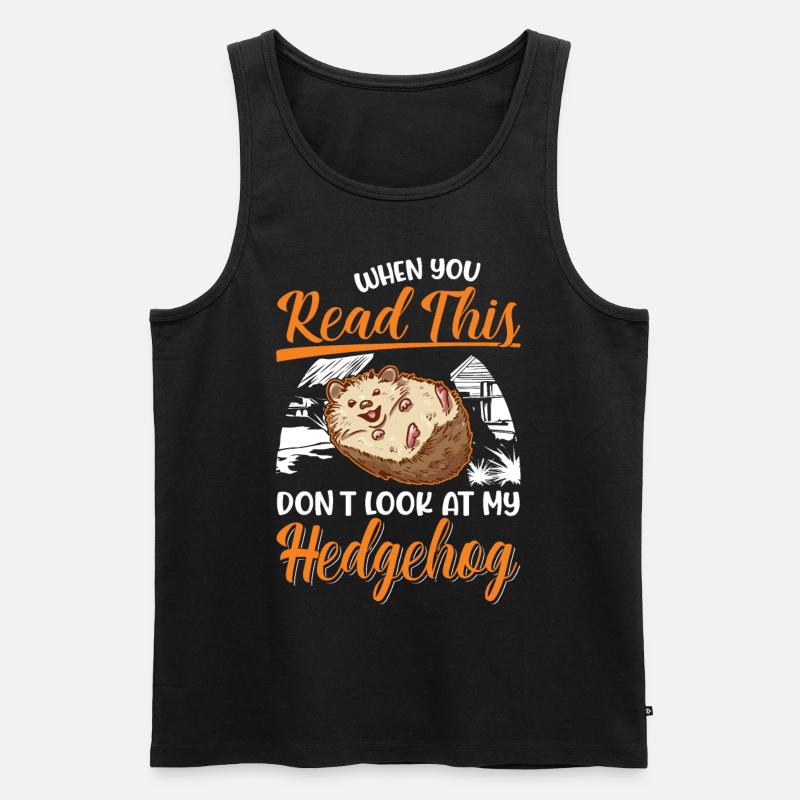 Igel Geschenk Stacheligel - Männer Premium Bio Tank Top - Schwarz