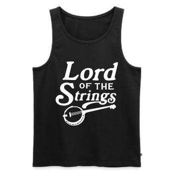 Banjo Shirts For Men Bluegrass Appalachia Folk - Men's Premium Organic Tank Top - black - Front - AI Model Male 178 light (178cm)