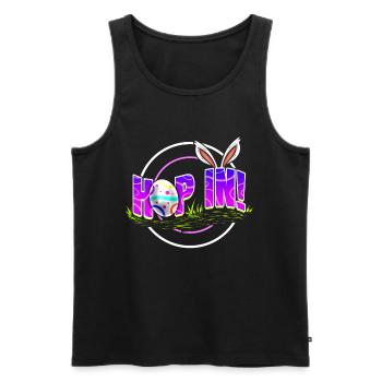 Easter Rabbit Hoop In To Easter - Männer Premium Bio Tank Top - Schwarz - Vorne - AI Model Male 178 light (178cm)