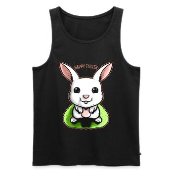 Happy Easter Rabbit On Easter - Männer Premium Bio Tank Top - Schwarz - Vorne - AI Model Male 178 light (178cm)