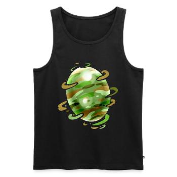Camouflage Oeuf de Pâques peint pour la chasse aux œufs On - Débardeur bio Premium Homme - noir - Devant - AI Model Male 178 light (178cm)