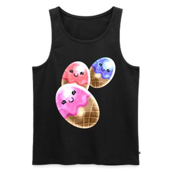 Painted Eggs Like Ice Cream Cones For Easter - Männer Premium Bio Tank Top - Schwarz - Vorne - AI Model Male 178 light (178cm)