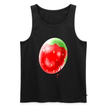 Easter Egg Painted Like A Strawberry For Easter - Männer Premium Bio Tank Top - Schwarz - Vorne - AI Model Male 178 light (178cm)