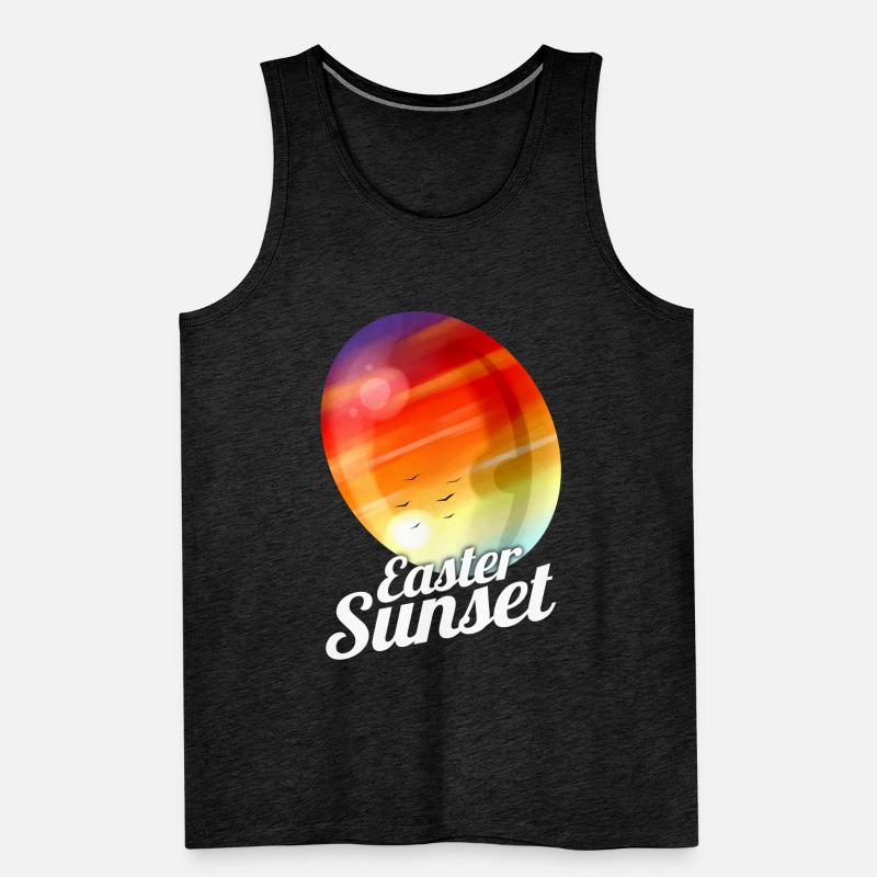 Easter Sunset Painted Easter Egg For Egg Hunt On Männer Premium Bio Tank Top