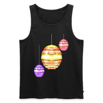 Egg Shaped Lanterns Easter Decoration For Easter - Männer Premium Bio Tank Top - Schwarz - Vorne - AI Model Male 178 light (178cm)