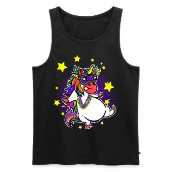 Karneval Karneval Maske Und Perlen Einhorn Party - Männer Premium Bio Tank Top - Schwarz - Vorne - Michal (187cm)