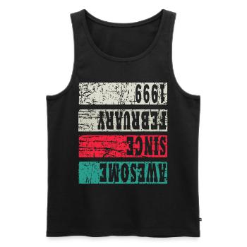 1999 Birthday present - Men's Premium Organic Tank Top - black - Front - Michal (187cm)