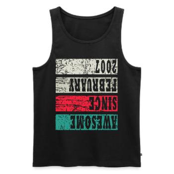 Jahrgang 16. Geburtstag 2007 Sportgeschenk - Männer Premium Bio Tank Top - Schwarz - Vorne - Michal (187cm)
