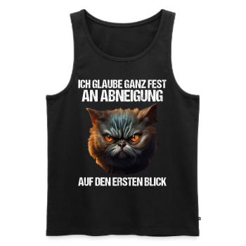 Katze Kätzchen Katzenhalter Katzen Sarkasmus - Männer Premium Bio Tank Top - Schwarz - Vorne - Michal (187cm)