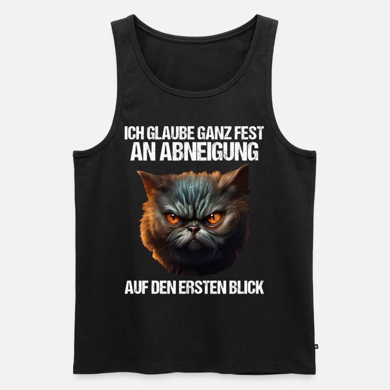 Katze Kätzchen Katzenhalter Katzen Sarkasmus - Männer Premium Bio Tank Top - Schwarz