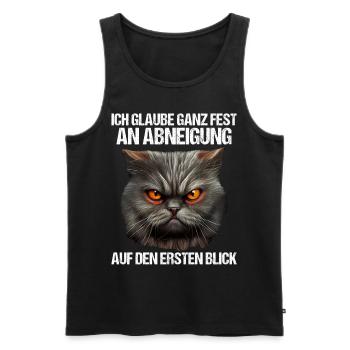 Katze Kätzchen Katzenhalter Katzen Sarkasmus - Männer Premium Bio Tank Top - Schwarz - Vorne - Michal (187cm)