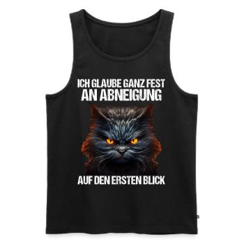 Katze Kätzchen Katzenhalter Katzen Sarkasmus - Männer Premium Bio Tank Top - Schwarz - Vorne - Michal (187cm)