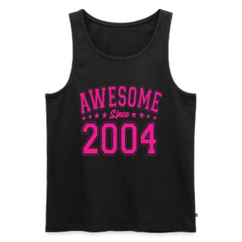 Awesome Since 2004 Birthday 2004 Vintage 2004 - Men's Premium Organic Tank Top - black - Front - AI Model Male 178 light (178cm)