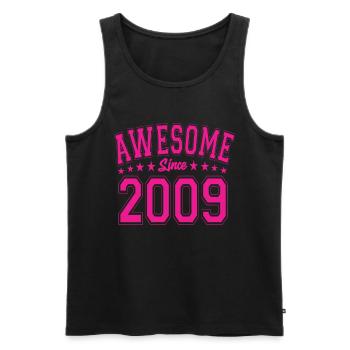 Awesome Since 2009 Birthday 2009 Vintage 2009 - Men's Premium Organic Tank Top - black - Front - AI Model Male 178 light (178cm)