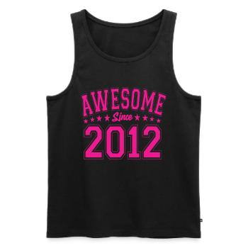 Awesome Since 2012 Birthday 2012 Vintage 2012 - Men's Premium Organic Tank Top - black - Front - Michal (187cm)