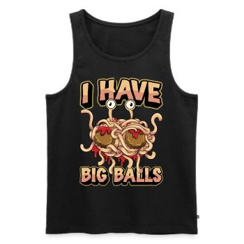 Fliegendes Spaghettimonster FSM Pastafari Pastafar - Männer Premium Bio Tank Top - Schwarz - Vorne - AI Model Male 178 light (178cm)