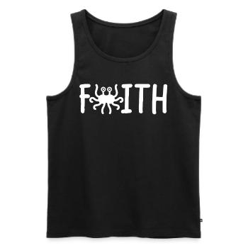 Fliegendes Spaghettimonster FSM Pastafari Pastafar - Männer Premium Bio Tank Top - Schwarz - Vorne - AI Model Male 178 light (178cm)