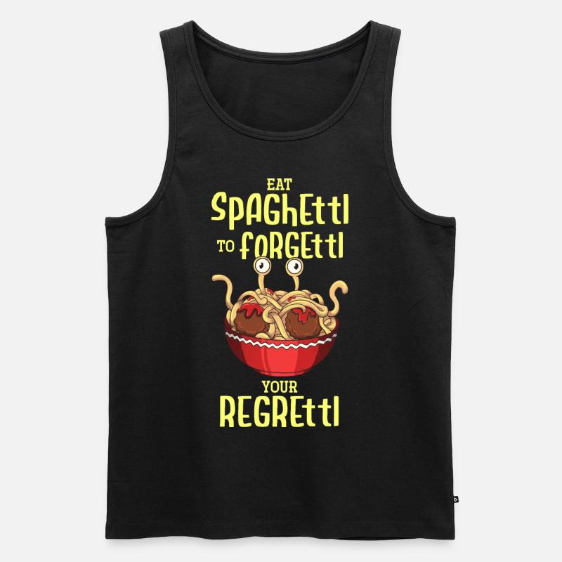 Das fliegende Spaghettimonster - Männer Premium Bio Tank Top - Schwarz