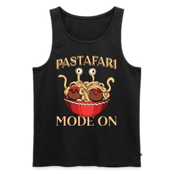 Flying Spaghetti Monster FSM Pastafarian - Men's Premium Organic Tank Top - black - Front - AI Model Male 178 light (178cm)