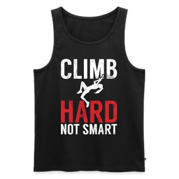 Free Climbing Bergsteiger & Bouldern Freeclimbing - Männer Premium Bio Tank Top - Schwarz - Vorne - AI Model Male 178 light (178cm)