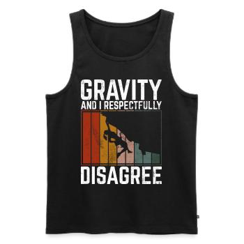 Free Climbing Bergsteiger & Bouldern Freeclimbing - Männer Premium Bio Tank Top - Schwarz - Vorne - AI Model Male 178 light (178cm)