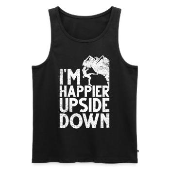Free Climbing Bergsteiger & Bouldern Freeclimbing - Männer Premium Bio Tank Top - Schwarz - Vorne - AI Model Male 178 light (178cm)