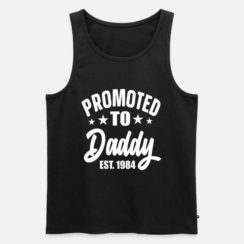 Promoted To Daddy Est 1984 - Männer Premium Bio Tank Top - Schwarz