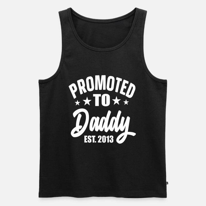 Promoted To Daddy Est 2013 - Männer Premium Bio Tank Top - Schwarz
