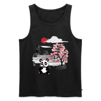 Chine Panda Ours Ours Enfants Asie Faune Enfant - Débardeur bio Premium Homme - noir - Devant - Michal (187cm)