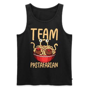 Fliegendes Spaghettimonster FSM Pastafari - Männer Premium Bio Tank Top - Schwarz - Vorne - AI Model Male 178 light (178cm)