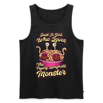 Fliegendes Spaghettimonster Pastafari Pastafari - Männer Premium Bio Tank Top - Schwarz - Vorne - AI Model Male 178 light (178cm)
