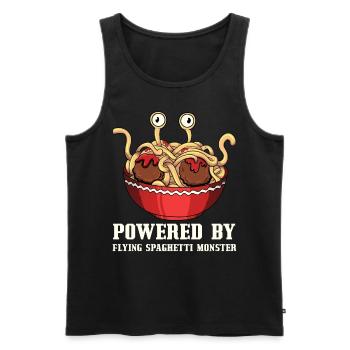 Fliegendes Spaghettimonster Pastafari Pastafari - Männer Premium Bio Tank Top - Schwarz - Vorne - AI Model Male 178 light (178cm)