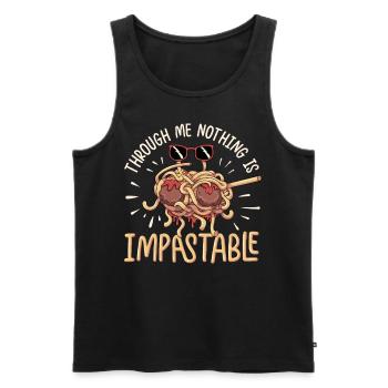 flying spaghetti monsters Pastafarian - Men's Premium Organic Tank Top - black - Front - AI Model Male 178 light (178cm)