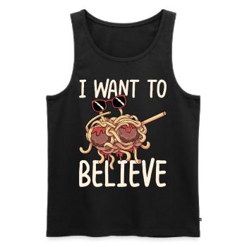Dab Flying Spaghetti Monster - Débardeur bio Premium Homme - noir - Devant - Michal (187cm)